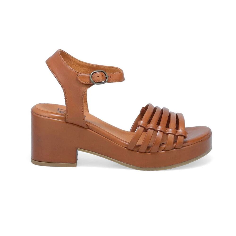 Miz Mooz NYC Graciela Heel Sandal Brandy Leather Sz 9.5/10 US 41 EU NIB Vacation - Picture 2 of 14